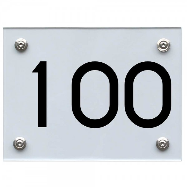 Hausnummernschild 100 schwarz