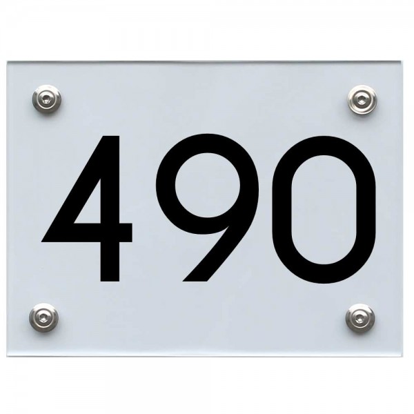 Hausnummernschild 490 schwarz