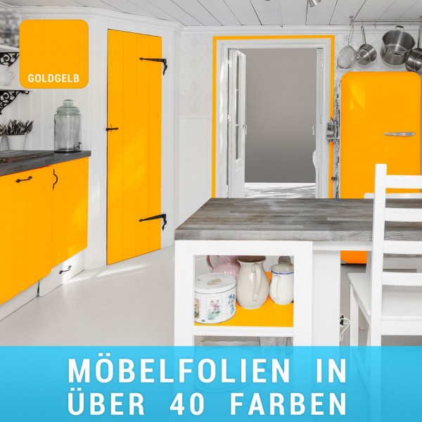 Möbelfolie Goldgelb