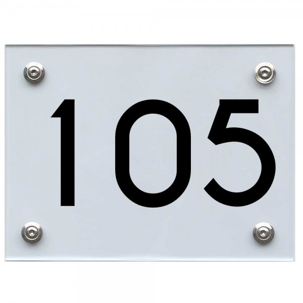 Hausnummernschild 105 schwarz