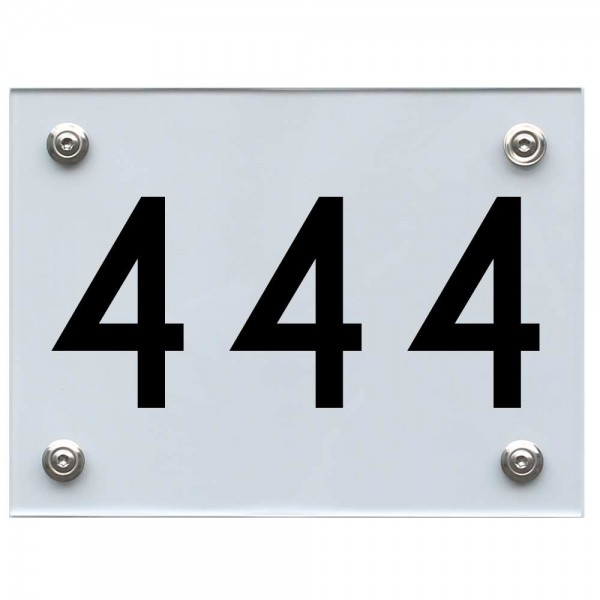 Hausnummernschild 444 schwarz