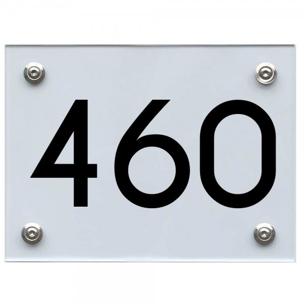 Hausnummernschild 460 schwarz