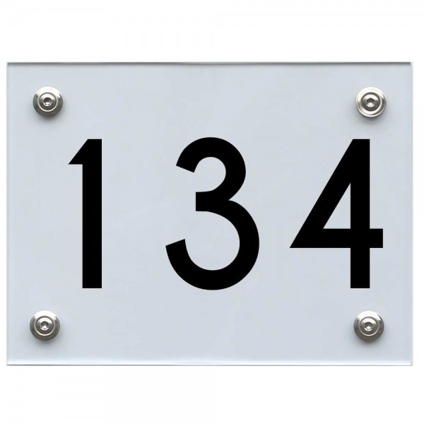 Hausnummernschild 134 schwarz