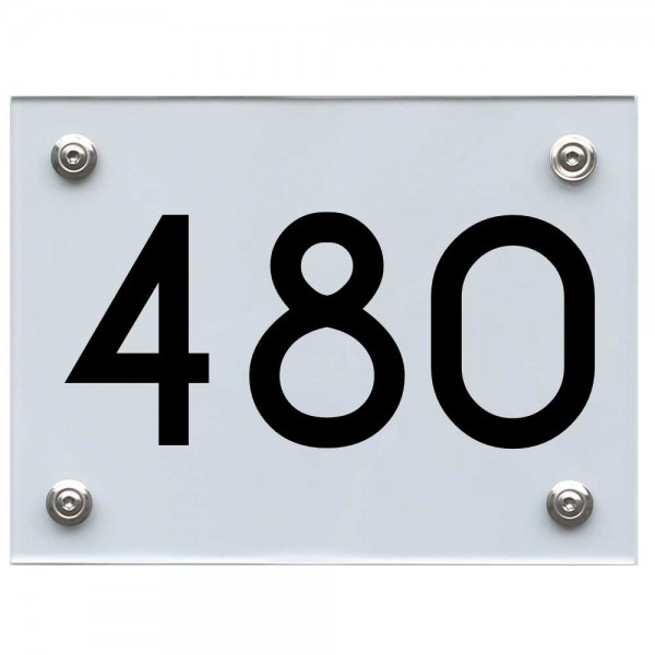 Hausnummernschild 480 schwarz