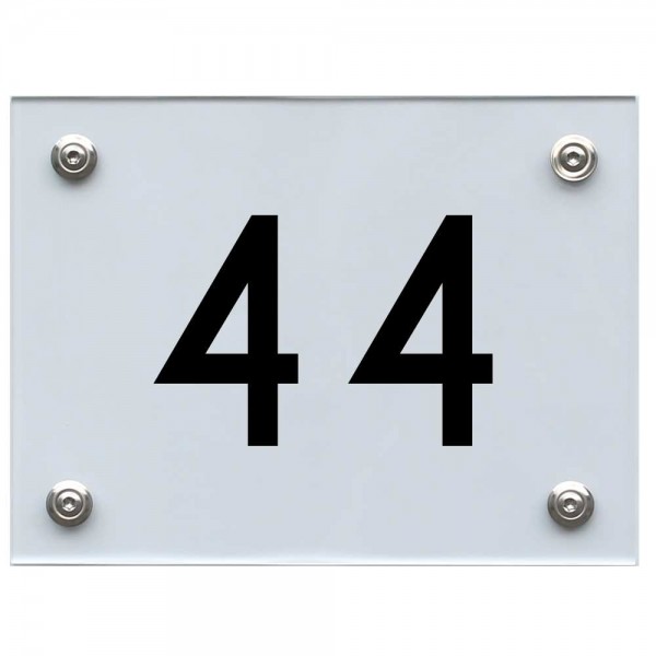 Hausnummernschild 44 schwarz